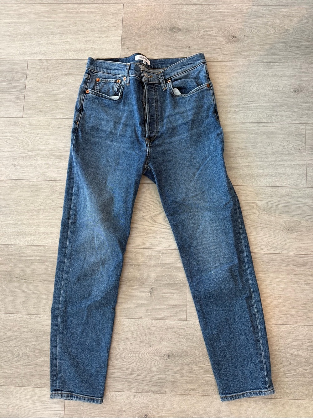 Re/done 90s high rise ankle crop jeans